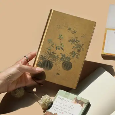 初蟲圖シルク洋装手帳(スイカ)