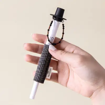 Black Ribbon Gat Cord Ballpoint Pen