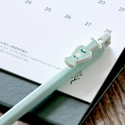 Celadon Ballpoint Pen (Peony Motif Vase)