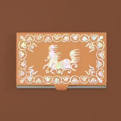 Mother-of-Pearl Lacquerware Business Card Holder (Cheonma Design)