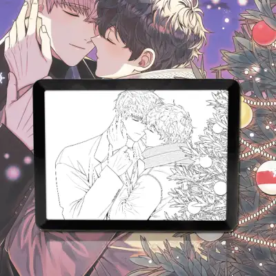 [Winter Through Cherry Blossoms] Gyeo-Ji-Beot LED Photo Frame | Black Edition USB Mood Lamp Frame | Webtoon Goods