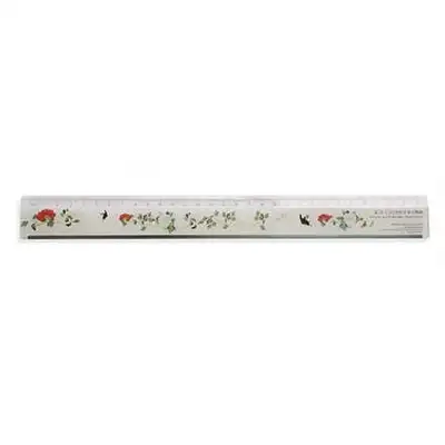 花と蝶 定規 (30cm)