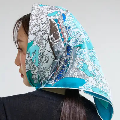 Baekak Chunhyo-do Scarf (Green) <2025 Muses Open Call Selected Work>