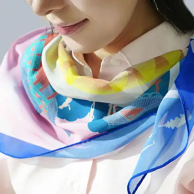 Donggung and Wolji Recycled Scarf (Diamond Pattern) - National Gyeongju Museum Specialty Product