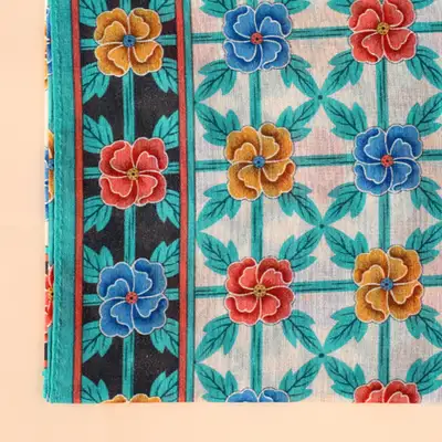 Sosul Peony Flower Pattern (Daeseungsa) Handkerchief