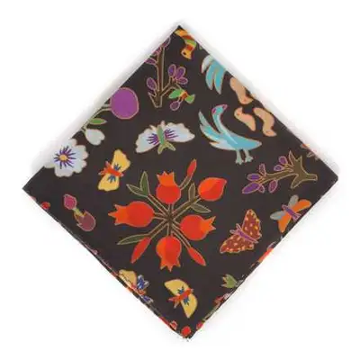 シングル風呂敷 刺繍文様 グレー