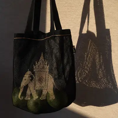 Elephant Eco-Friendly Mesh Eco Bag <Amazing Thailand: Thai Art Masterpieces Exhibition>