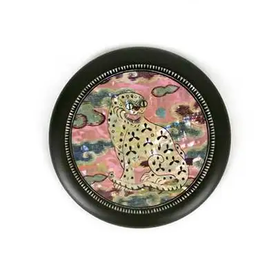 刺繍虎ハンドミラー