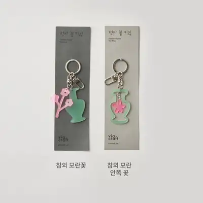 Celadon Flower Keyring