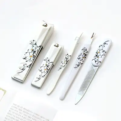 Silver Nano Nail Clipper Set (Magnolia)