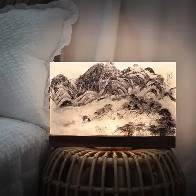 Inwang Jesaektop Hanji Lamp