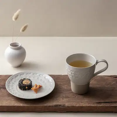 Buncheong Cup and Saucer Set <National Gwangju Museum Ceramic Culture Center Specialty Product>