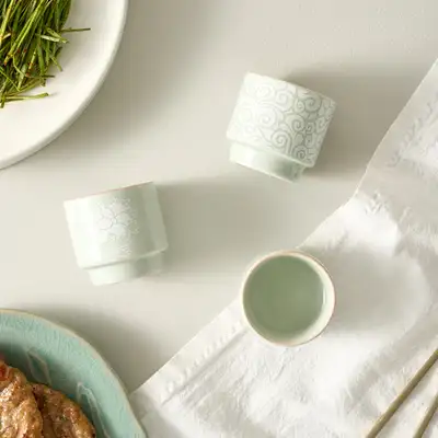 Goryeo Celadon Teacup Set