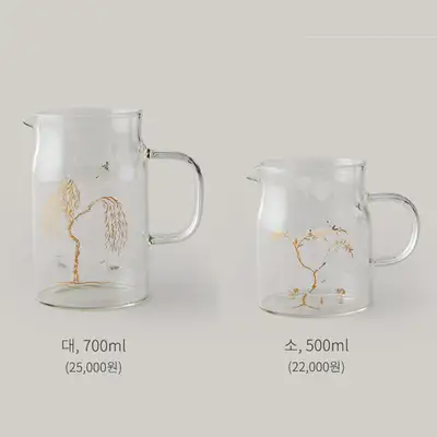 Celadon Plum Bamboo Glass Jug – Korea Craft Design Culture Foundation Collaboration