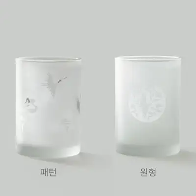 Celadon Cloud and Crane Pattern Glass Cup - Korea Craft Design Culture Promotion Agency Collaboration Product