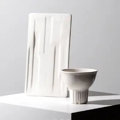 Mudeung Columnar Jointing Cup and Plate Set<National Gwangju Museum Ceramic Culture Center Specialty Product>