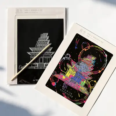 Iksan Mireuksa Temple Stone Pagoda Scratch Card <2024 Muse Contest Selected Work>