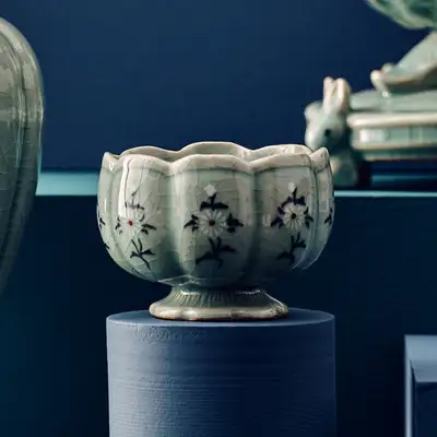 Celadon Inlay Chrysanthemum Cup - Korean Craft Design Culture Promotion Center Collaboration