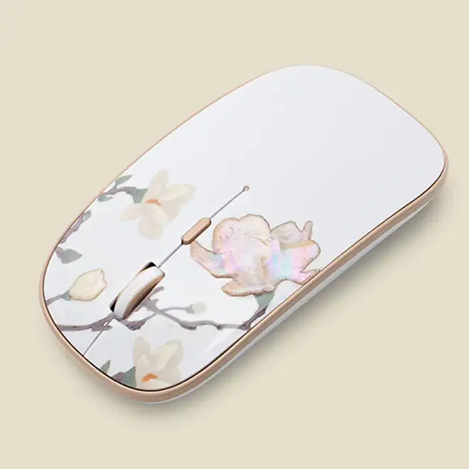 Magnolia Mother-of-Pearl Wireless Mouse (White) — 1