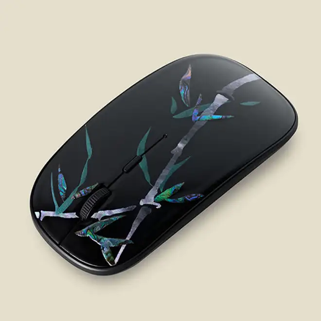 Bamboo Abalone Wireless Mouse (Black) — 1