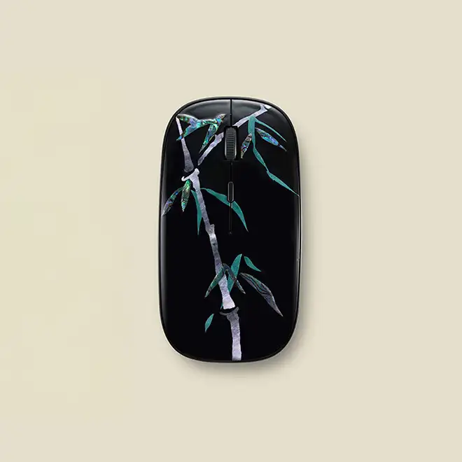 Bamboo Abalone Wireless Mouse (Black) — 4