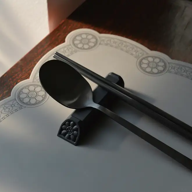 Tile-Pattern Silicone Spoon Rest 4-Piece Set — 3