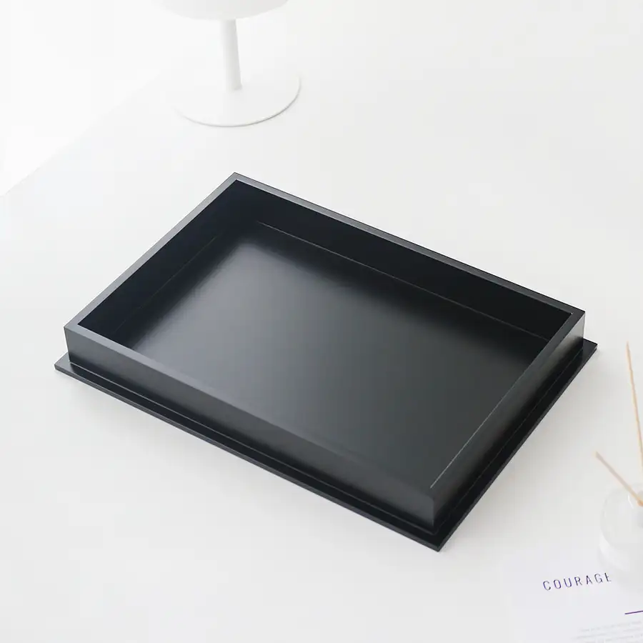 高級螺鈿漆器 原裝 貝細工箱 書類箱 松鶴 01 — 4