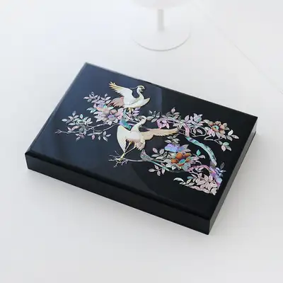高級螺鈿漆器 原版 貝殻箱 書類箱 鳳凰 01