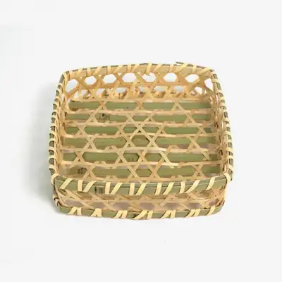 竹製四角揚げかごL 20cm T