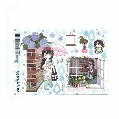 IO Studio 绣球花、梅雨季节贴纸