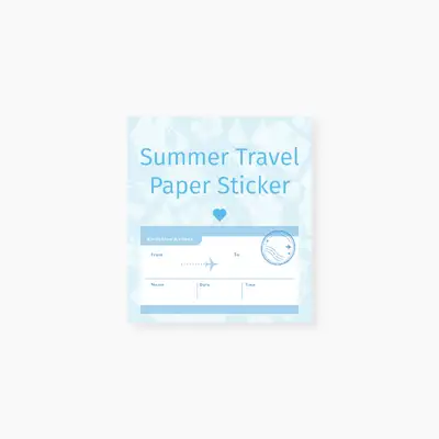 卡因達藍(Kinda Blue) Summer travel paper 貼紙