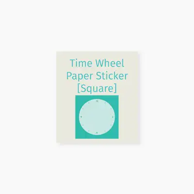 카인다블루 Time wheel paper 貼紙（正方形）