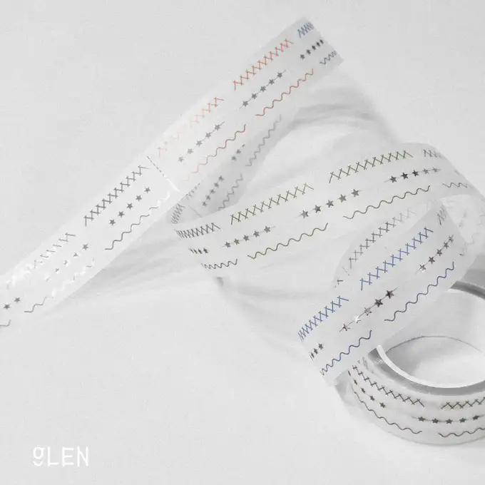 Glen 銀箔分割Kiss切膠帶