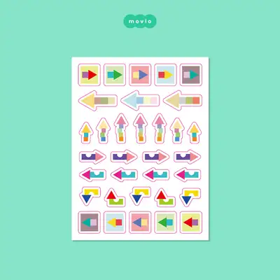 MOBIO BLOCK ARROW 貼紙