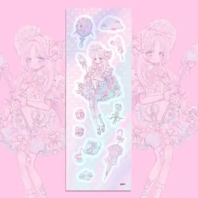 【ミーピー_riri】イラスト シールステッカー 1種