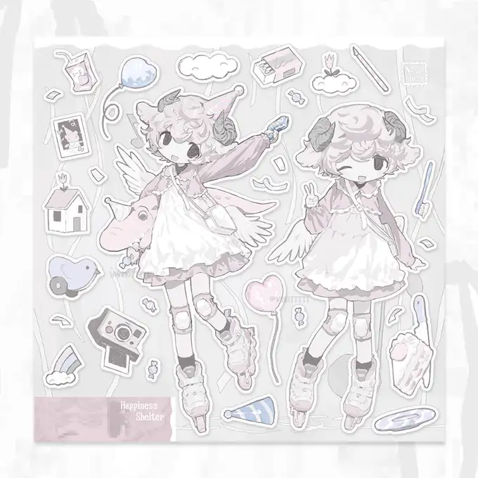 나모쿠 幸福庇護所_Re 貼紙