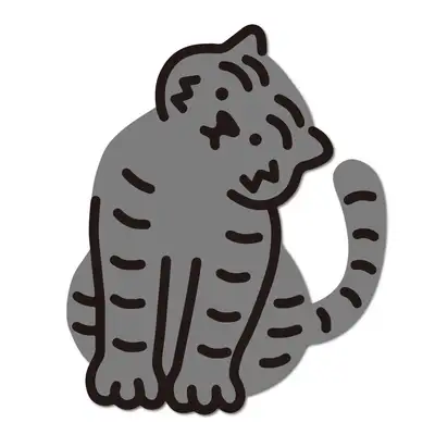 ムジクタイガー カッタクラン ビッグ リムーバブル ステッカー