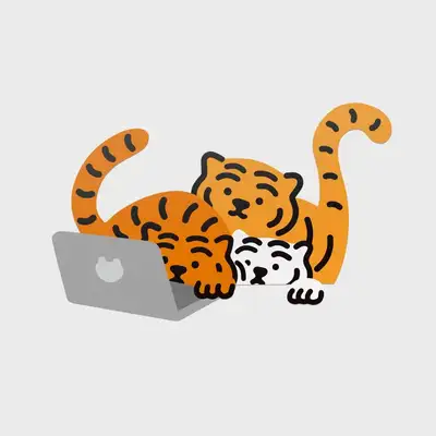 トゥゲザー タイガー ビッグ リムーバブルステッカー