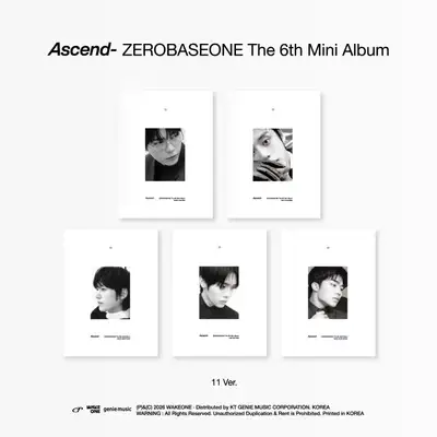 ZEROBASEONE - 6th Mini Album [Ascend-] 11 Ver. (5種中1種ランダム)