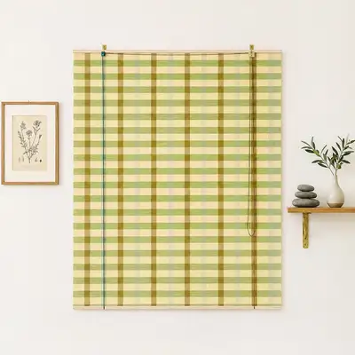 M 120cm Stitch Two-Tone Bamboo Auto-Rolling Shade