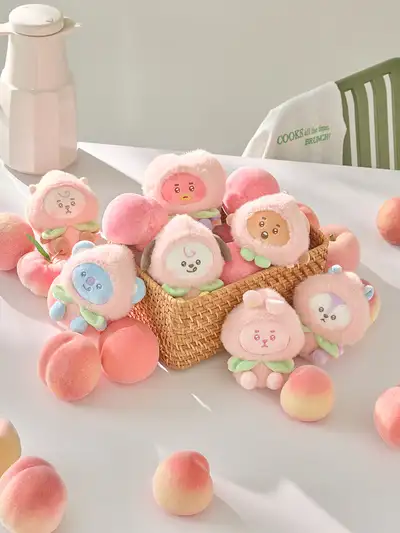 BT21 Peach Holic Plush Keyring