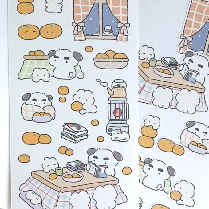Lee Eung-ssi Kotatsu and Mandarin Orange Sticker