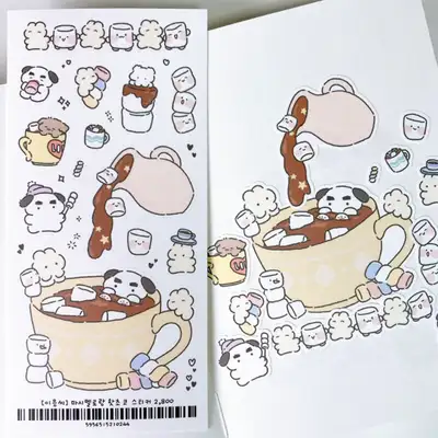 Leeyeungshi Marshmallow and Hot Chocolate Sticker