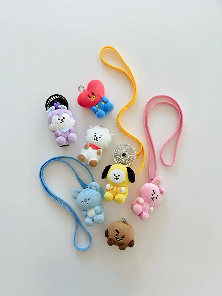 BT21 TRAVEL 2WAY Character Plush Holder Keyring — 1