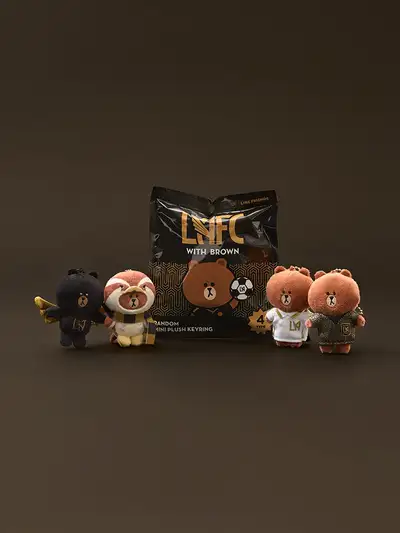 LAFC | LINE FRIENDS ブラウン ランダム ミニ フィギュア キーリング