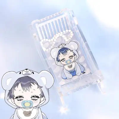 [波を探して] 波探 方鈴ちゃん ゆりかごロッキングベビーベッド アクリルスタンド+チャムセット 1種 / ウェブトゥーン グッズ