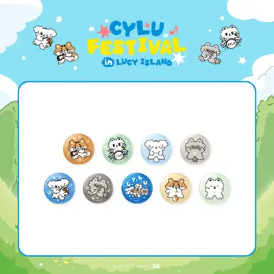 LUCY(ルーシー) - CHARACTER POP-UP [CYLU FESTIVAL in LUCY ISLAND] MD 08. ピンバッジセット