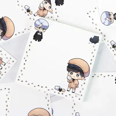 [Winter Passes, Cherry Blossoms] Winter Passes Cherry Blossoms Sticky Notes 95X95mm 1 Type / Webtoon Memo Notes