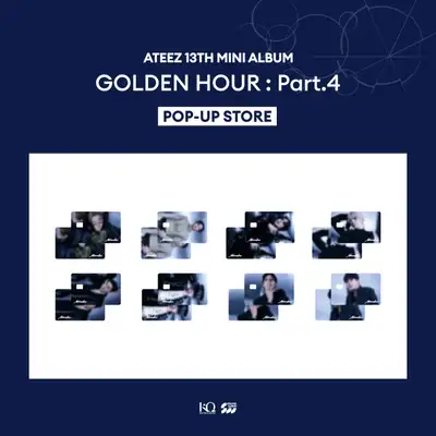 ATEEZ(エイティーズ) - ポップアップストア [GOLDEN HOUR : Part.4] MD 01. カードカバーステッカー (CARD COVER STICKER)