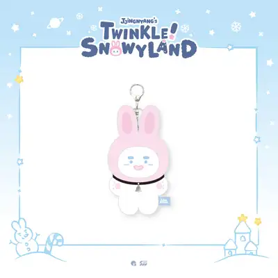 オニュー(ONEW) - POP-UP [JJINGNYANGS TWINKLE SNOWYLAND] MD 03. ジジンニャンイ ぬいぐるみ キーリング (JJING-NYANG KEYRING) *再販売*